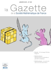 La Gazette de la Société Mathématique de France 183 (janvier 2025)