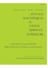 Espace de modules des courbes hybrides I : Variations des mesures canoniques