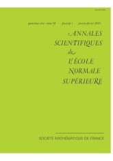Annales scientifiques de l'ENS Tome 58 fascicule 1