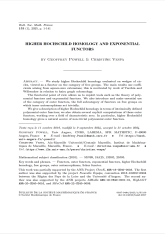 Homologie de Hochschild supérieure et foncteurs exponentiels