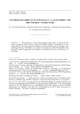 Objets contrôlés dans les $\infty$-catégories exactes à gauche et la conjecture de Novikov
