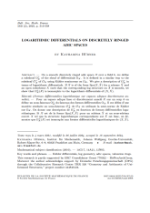 Formes différentielles logarithmique sur espaces adiques discrètement annelés