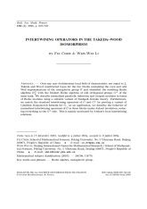 Opérateurs d'entrelacement dans l'isomorphisme de Takeda-Wood