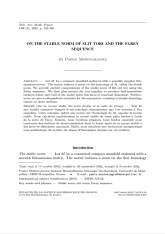 Sur la norme stable des tores fendus et la suite de Farey