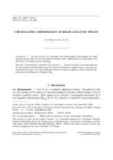 Cohomologie cristalline des espaces