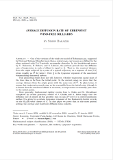 Taux de diffusion moyen dans le modèle du vent dans les arbres