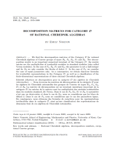 Matrices de décomposition pour la catégorie $\mathcal{O}$ des algèbres de Cherednik rationnelles