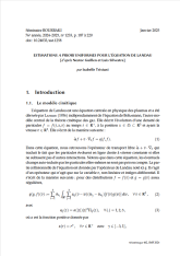 Exposé Bourbaki 1233 : Estimations $a$ $priori$ uniformes pour l'équation de Landau (d'après Nestor Guillen et Luis Silvestre)
