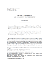 Le 6e problème d'Hilbert et les "Grundbegriffe" de Bohlmann