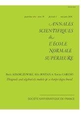 Diagonales et algébricité modulo $p$: une meilleur borne sur le degré